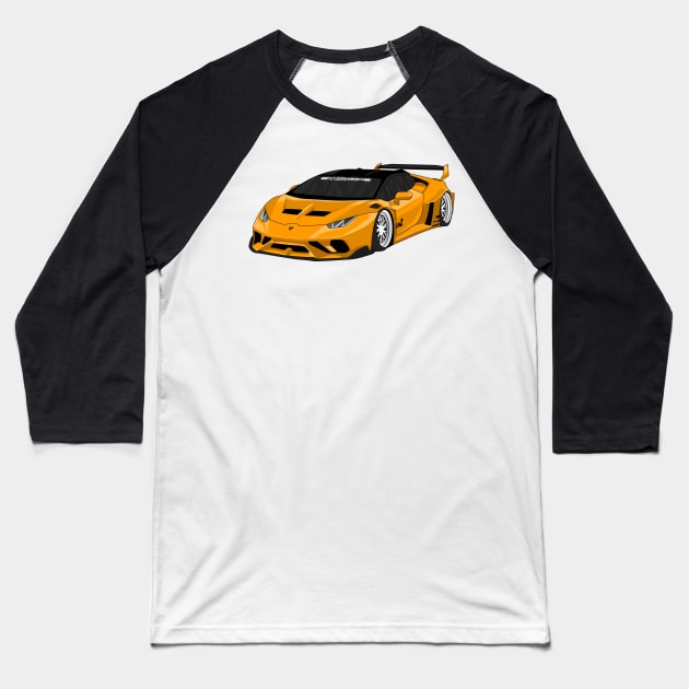 lamborghini huracan ORANGE Baseball T-Shirt by VENZ0LIC